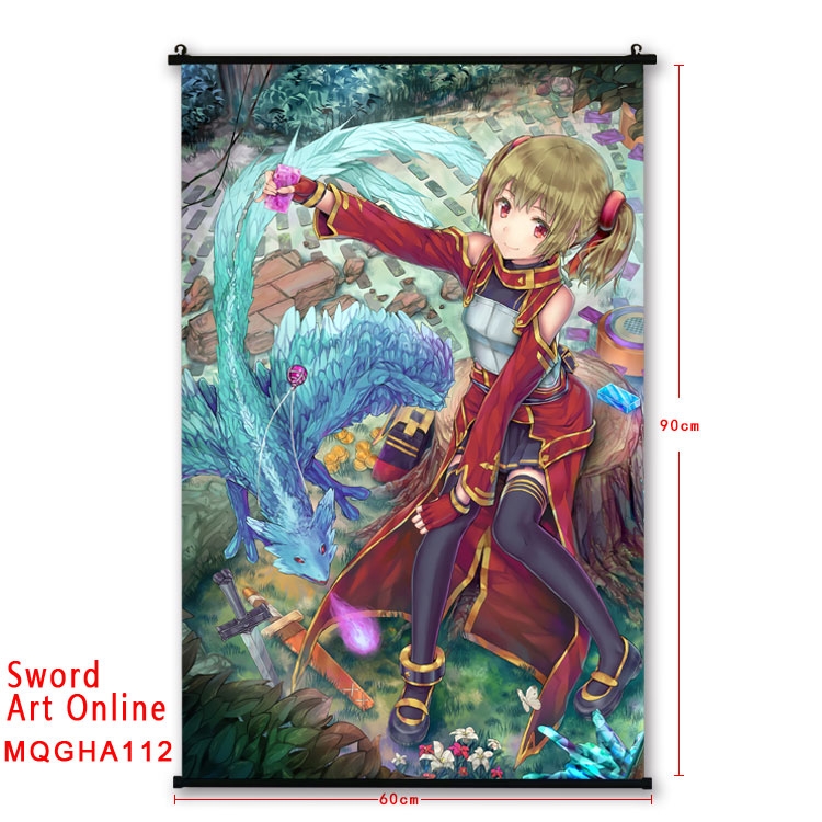Sword Art Online Anime plastic pole cloth painting Wall Scroll 60X90CM MQGHA112