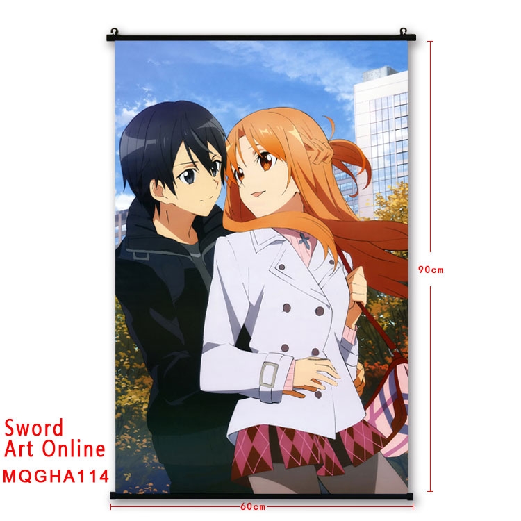 Sword Art Online Anime plastic pole cloth painting Wall Scroll 60X90CM MQGHA114
