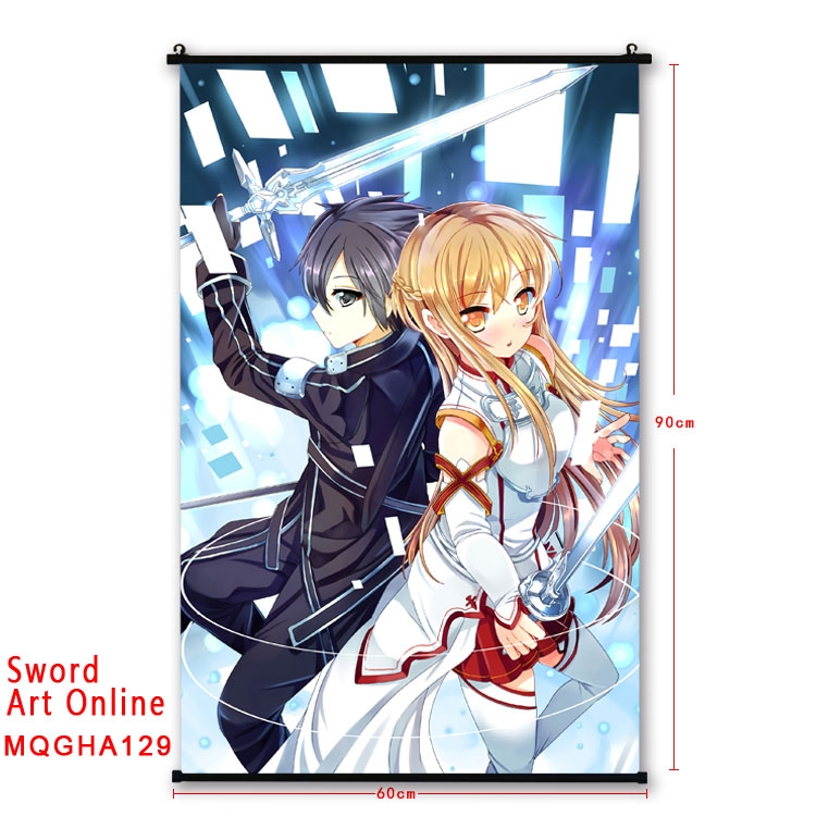 Sword Art Online Anime plastic pole cloth painting Wall Scroll 60X90CM MQGHA129