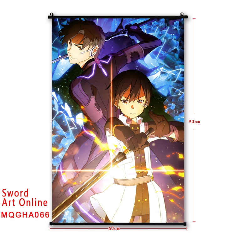 Sword Art Online Anime plastic pole cloth painting Wall Scroll 60X90CM MQGHA066