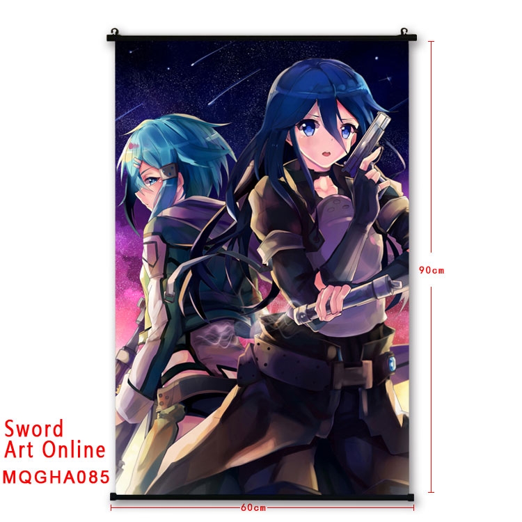 Sword Art Online Anime plastic pole cloth painting Wall Scroll 60X90CM MQGHA085