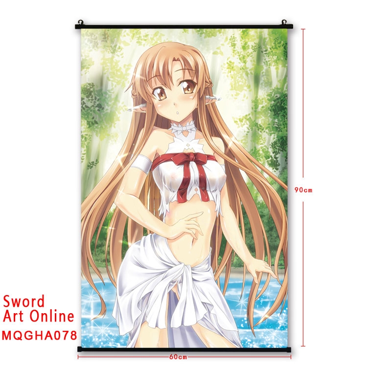 Sword Art Online Anime plastic pole cloth painting Wall Scroll 60X90CM MQGHA078