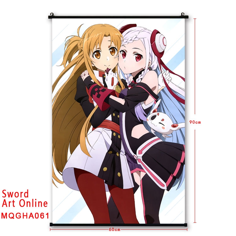 Sword Art Online Anime plastic pole cloth painting Wall Scroll 60X90CM MQGHA061