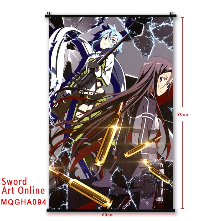 Sword Art Online Anime plastic pole cloth painting Wall Scroll 60X90CM MQGHA094