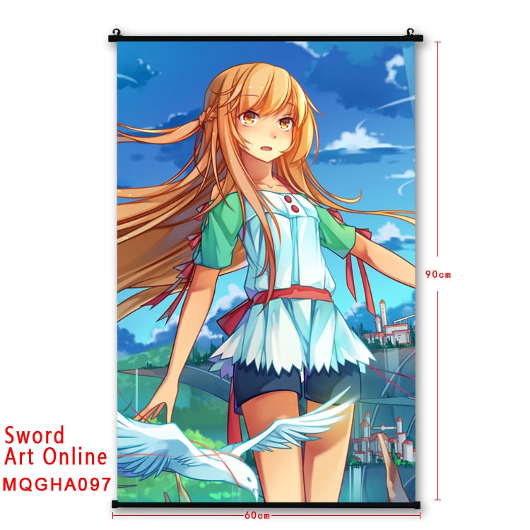 Sword Art Online Anime plastic pole cloth painting Wall Scroll 60X90CM MQGHA097