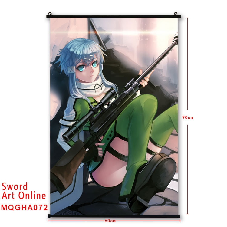 Sword Art Online Anime plastic pole cloth painting Wall Scroll 60X90CM MQGHA072