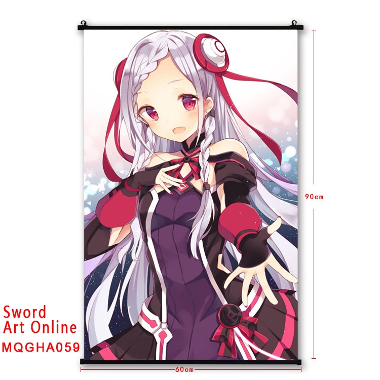 Sword Art Online Anime plastic pole cloth painting Wall Scroll 60X90CM MQGHA059