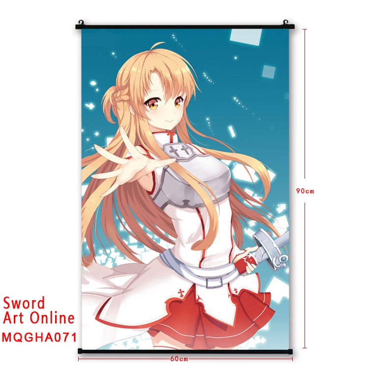Sword Art Online Anime plastic pole cloth painting Wall Scroll 60X90CM MQGHA071