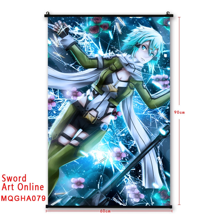 Sword Art Online Anime plastic pole cloth painting Wall Scroll 60X90CM MQGHA079