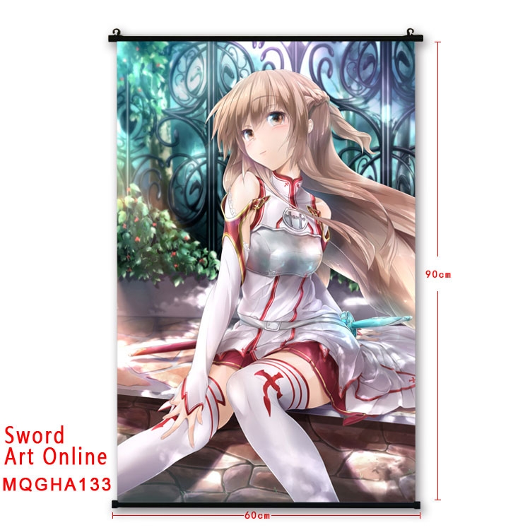 Sword Art Online Anime plastic pole cloth painting Wall Scroll 60X90CM MQGHA133