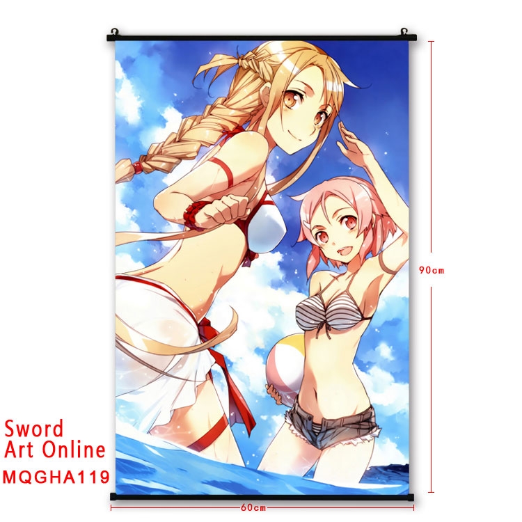 Sword Art Online Anime plastic pole cloth painting Wall Scroll 60X90CM MQGHA119
