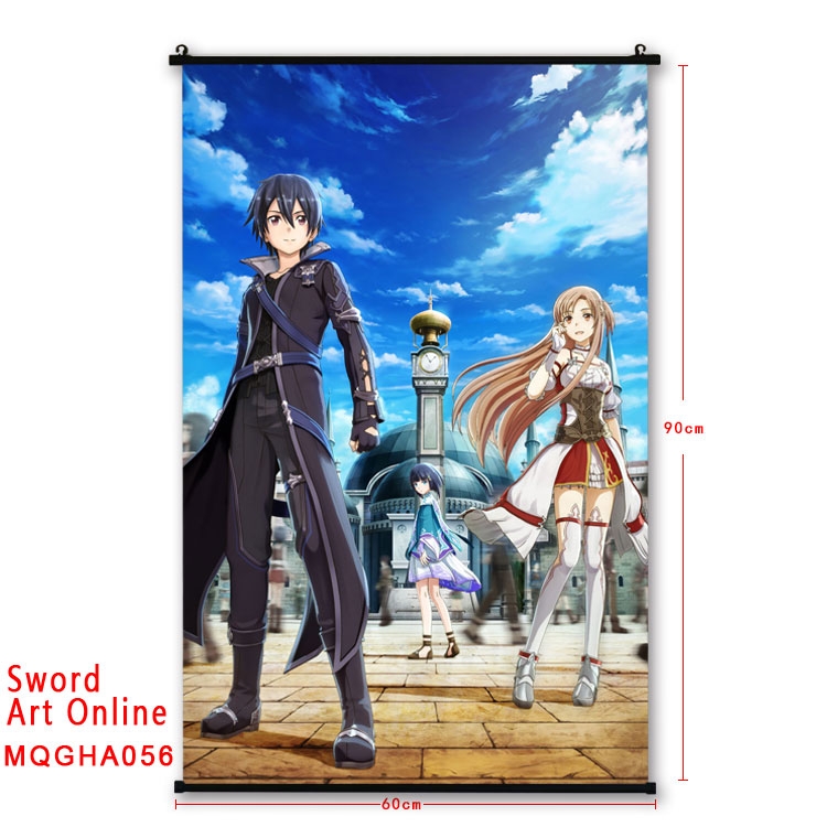 Sword Art Online Anime plastic pole cloth painting Wall Scroll 60X90CM MQGHA056