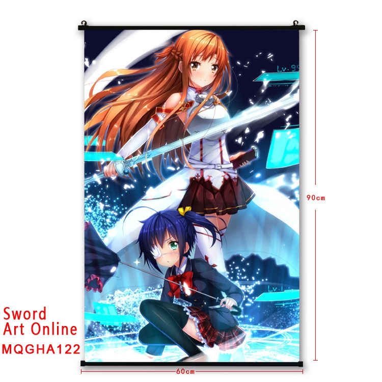 Sword Art Online Anime plastic pole cloth painting Wall Scroll 60X90CM MQGHA122
