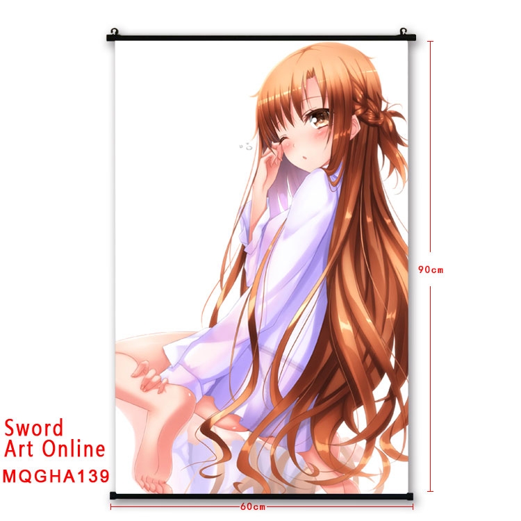Sword Art Online Anime plastic pole cloth painting Wall Scroll 60X90CM MQGHA139