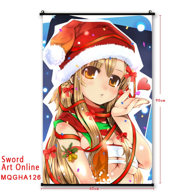 Sword Art Online Anime plastic pole cloth painting Wall Scroll 60X90CM MQGHA126