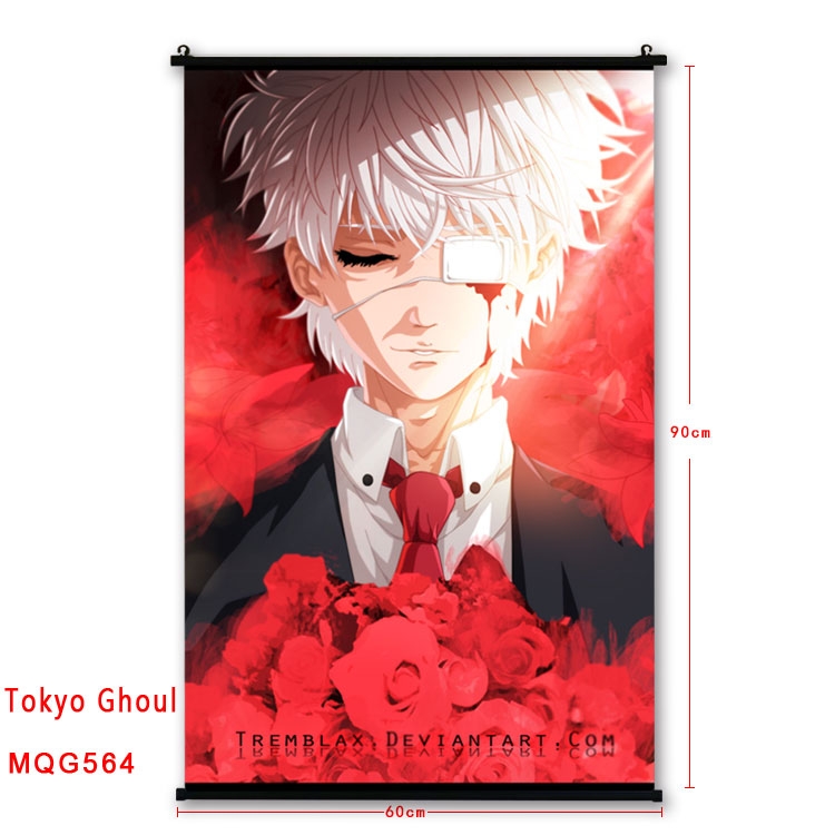 Tokyo Ghoul Anime plastic pole cloth painting Wall Scroll 60X90CM MQG564