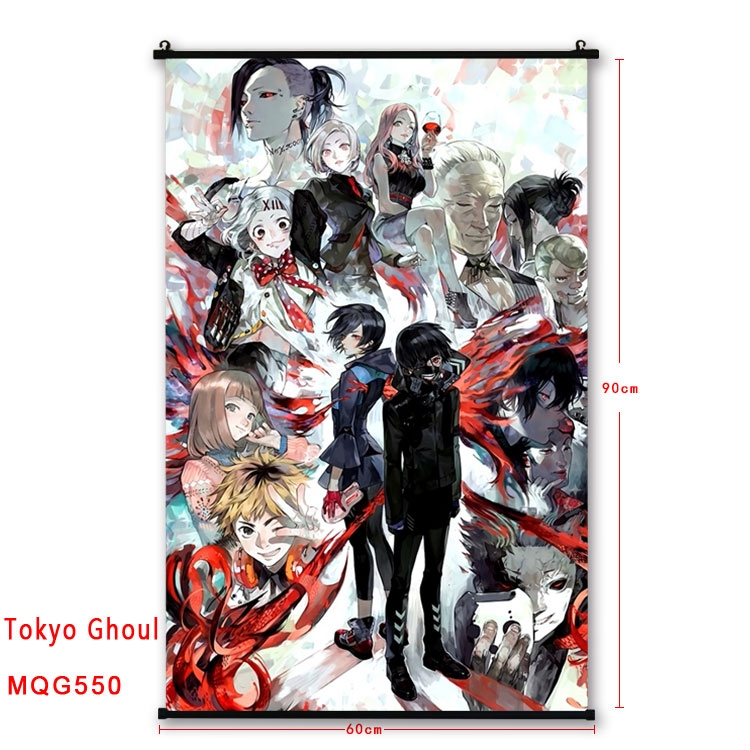 Tokyo Ghoul Anime plastic pole cloth painting Wall Scroll 60X90CM MQG550