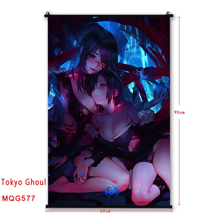 Tokyo Ghoul Anime plastic pole cloth painting Wall Scroll 60X90CM MQG577