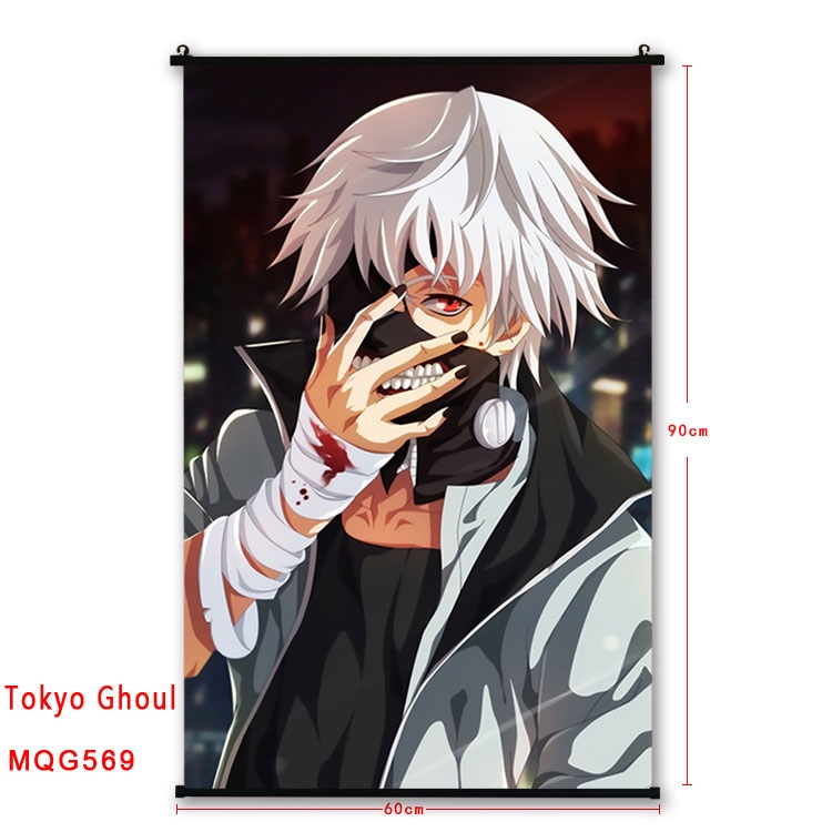 Tokyo Ghoul Anime plastic pole cloth painting Wall Scroll 60X90CM MQG569