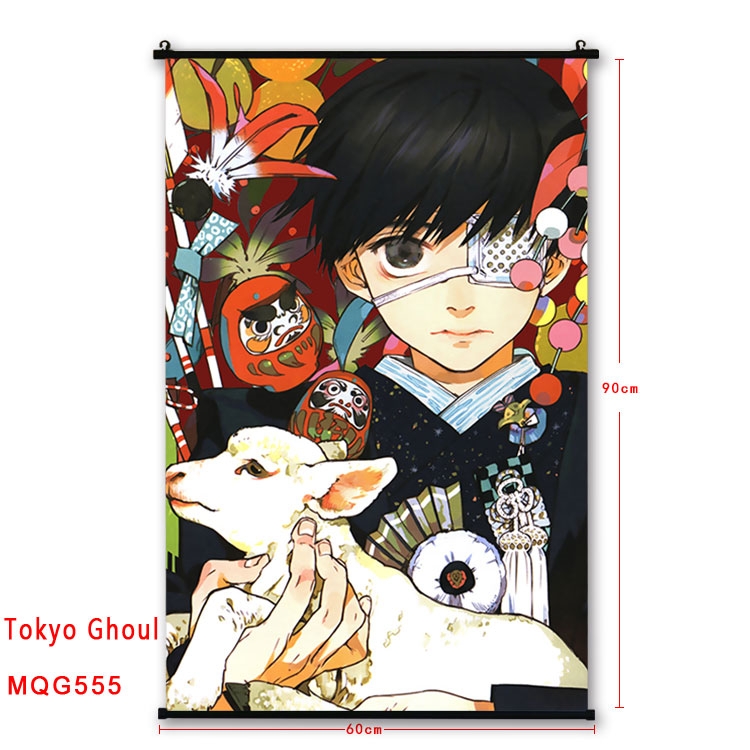 Tokyo Ghoul Anime plastic pole cloth painting Wall Scroll 60X90CM MQG555
