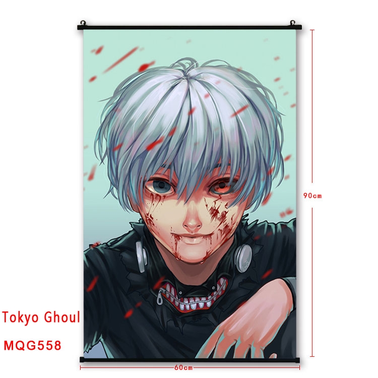 Tokyo Ghoul Anime plastic pole cloth painting Wall Scroll 60X90CM MQG558