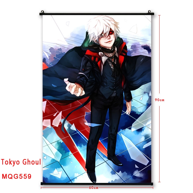 Tokyo Ghoul Anime plastic pole cloth painting Wall Scroll 60X90CM MQG559