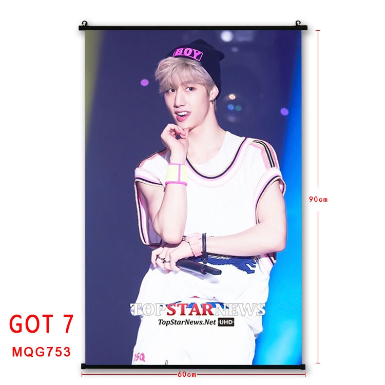 GOT 7 Anime plastic pole cloth painting Wall Scroll 60X90CM MQG753