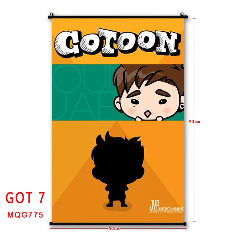 GOT 7 Anime plastic pole cloth painting Wall Scroll 60X90CM MQG775