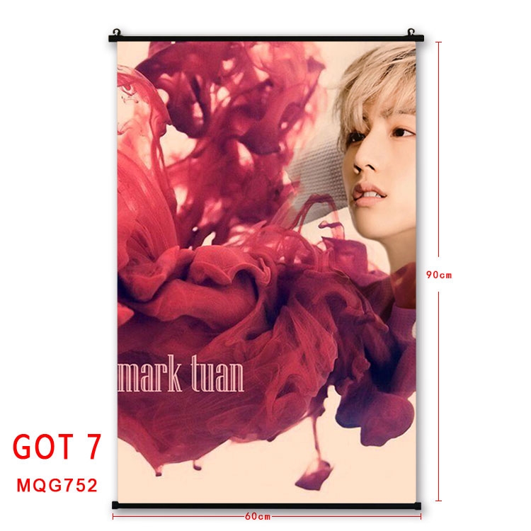 GOT 7 Anime plastic pole cloth painting Wall Scroll 60X90CM MQG752