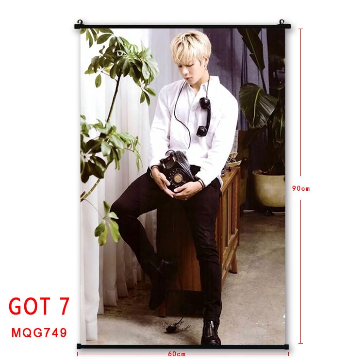 GOT 7 Anime plastic pole cloth painting Wall Scroll 60X90CM MQG749