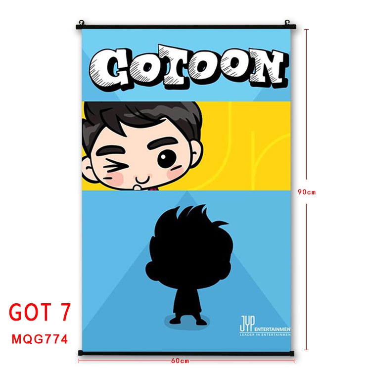 GOT 7 Anime plastic pole cloth painting Wall Scroll 60X90CM MQG774