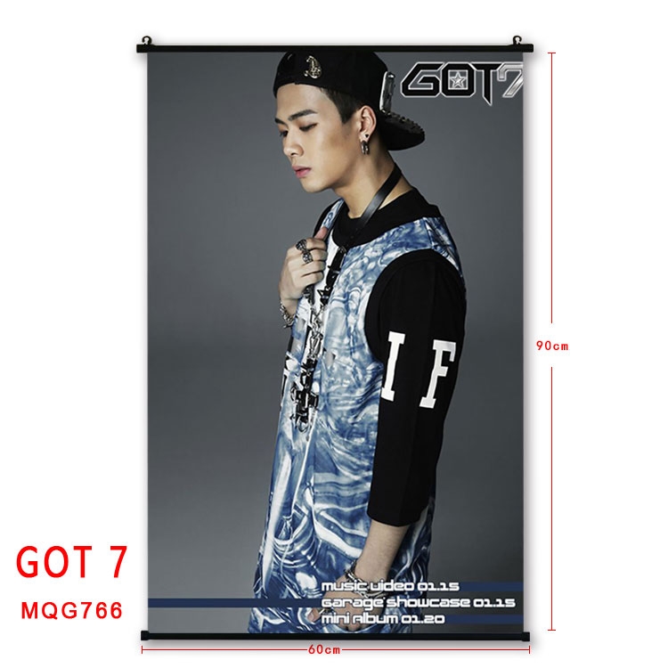 GOT 7 Anime plastic pole cloth painting Wall Scroll 60X90CM MQG766