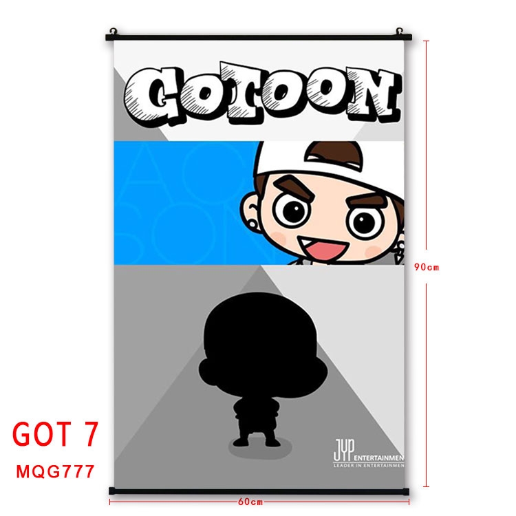 GOT 7 Anime plastic pole cloth painting Wall Scroll 60X90CM MQG777