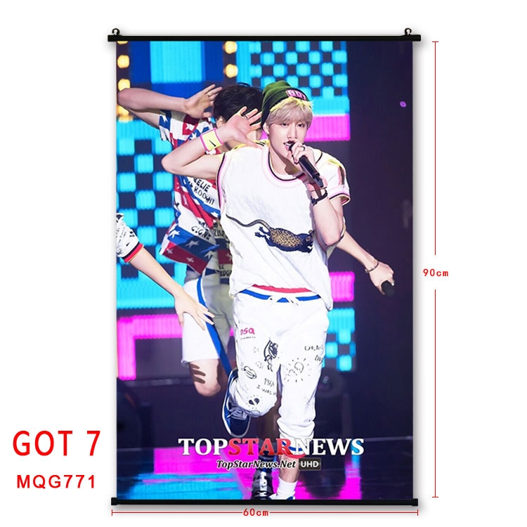 GOT 7 Anime plastic pole cloth painting Wall Scroll 60X90CM MQG771