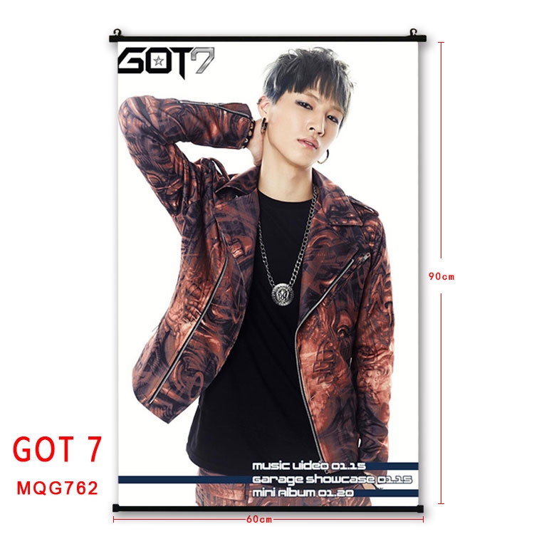 GOT 7 Anime plastic pole cloth painting Wall Scroll 60X90CM MQG762