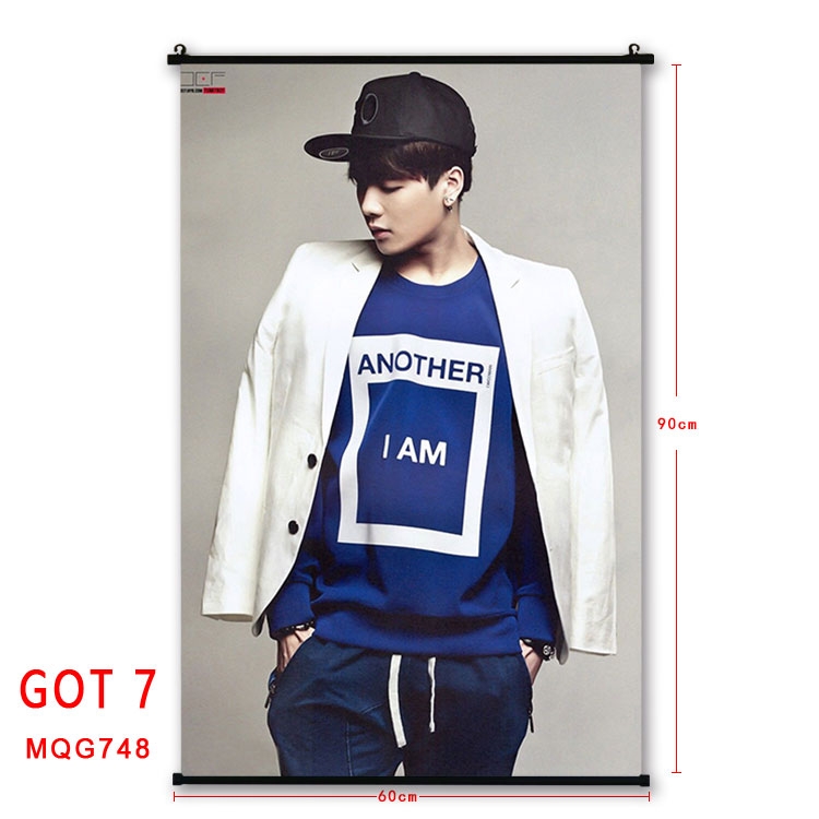 GOT 7 Anime plastic pole cloth painting Wall Scroll 60X90CM MQG748