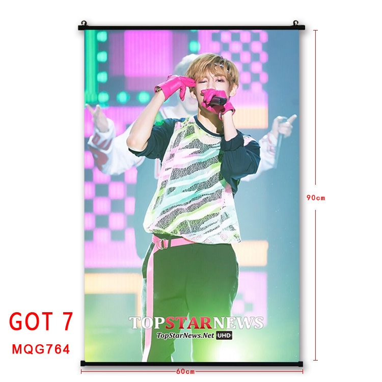 GOT 7 Anime plastic pole cloth painting Wall Scroll 60X90CM MQG764