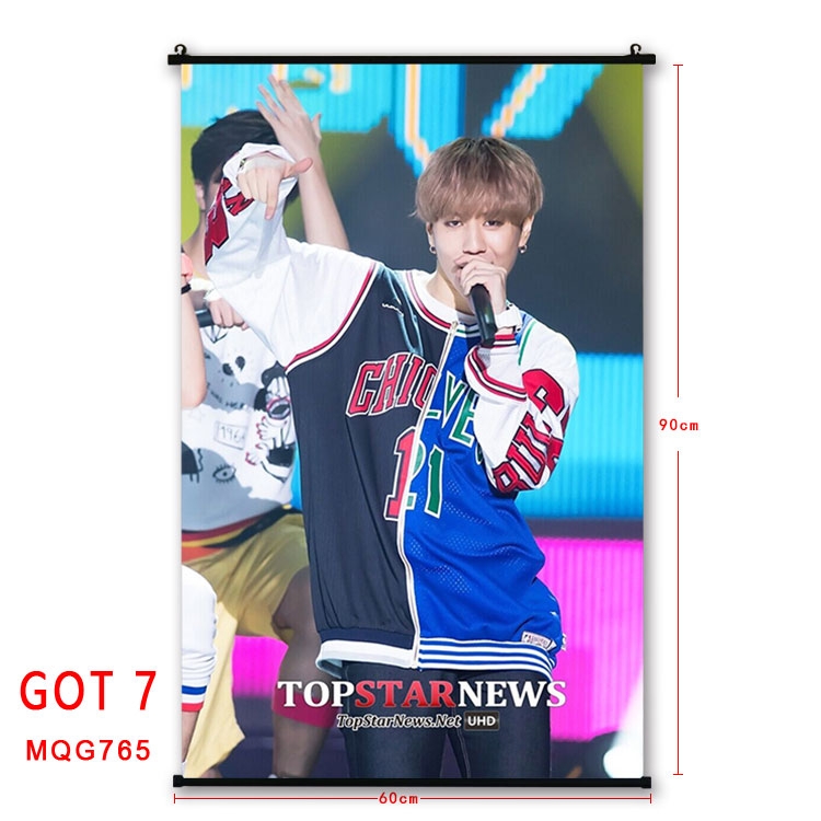 GOT 7 Anime plastic pole cloth painting Wall Scroll 60X90CM MQG765