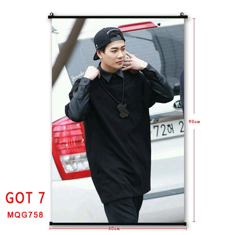 GOT 7 Anime plastic pole cloth painting Wall Scroll 60X90CM MQG758