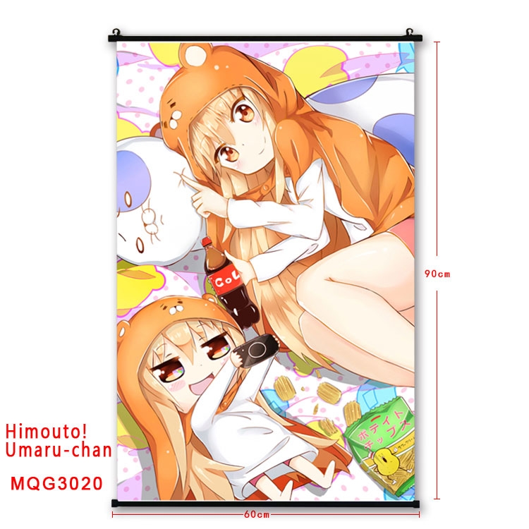 Himouto! Umaru-chan Anime plastic pole cloth painting Wall Scroll 60X90CM MQG-3020