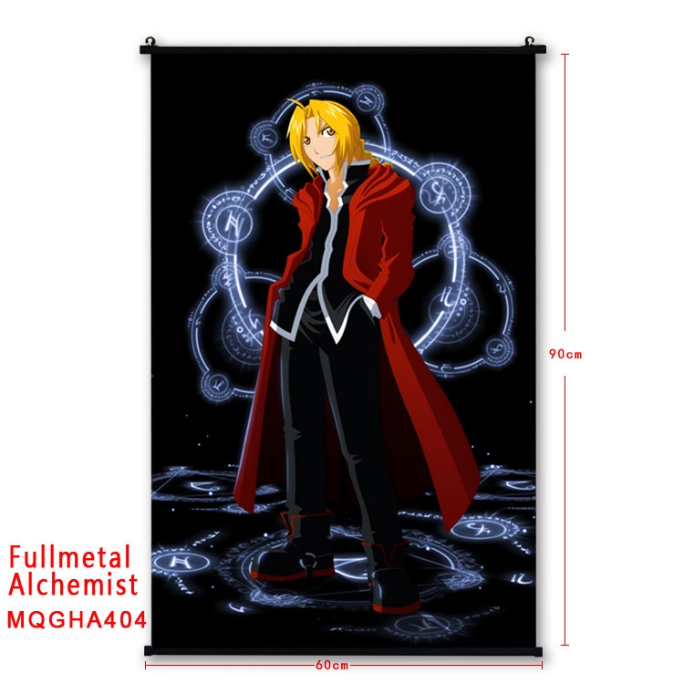 Fullmetal Alchemist Cartoon plastic pole cloth painting Wall Scroll 60X90CM  MQGHA404