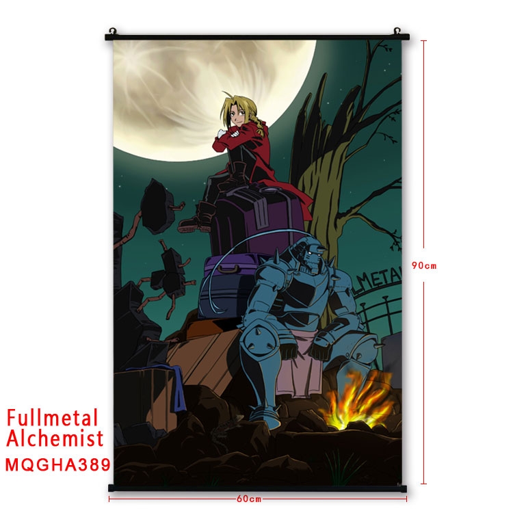 Fullmetal Alchemist Cartoon plastic pole cloth painting Wall Scroll 60X90CM  MQGHA389