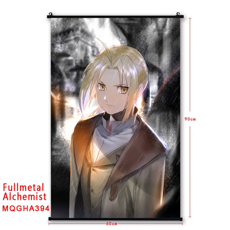Fullmetal Alchemist Cartoon plastic pole cloth painting Wall Scroll 60X90CM  MQGHA394