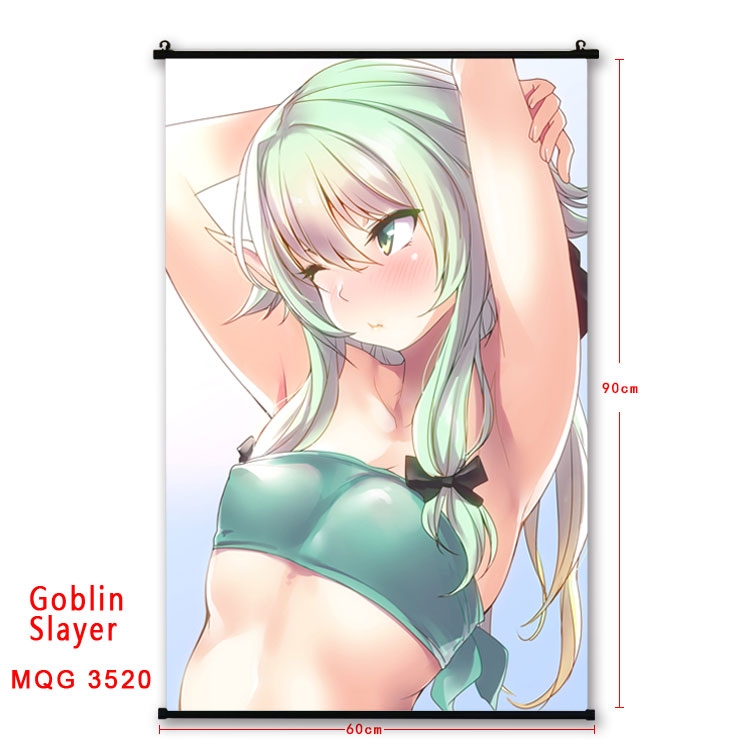 Goblin Slayer Anime plastic pole cloth painting Wall Scroll 60X90CM MQG3520