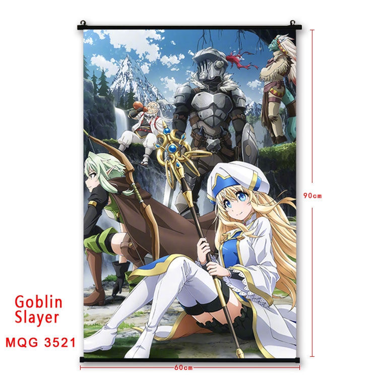 Goblin Slayer Anime plastic pole cloth painting Wall Scroll 60X90CM MQG3521