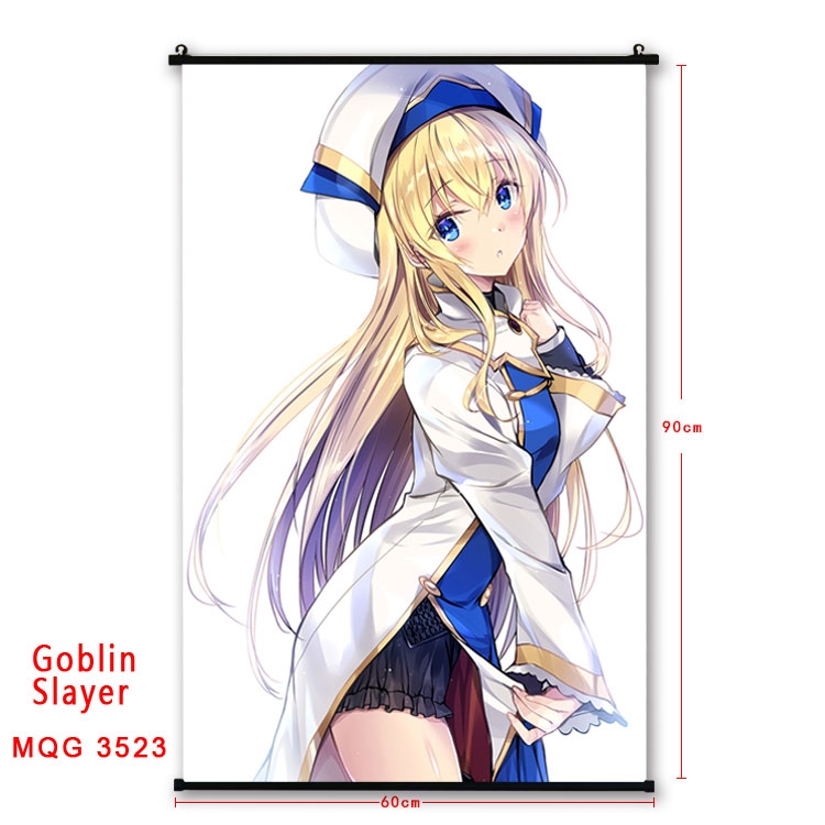 Goblin Slayer Anime plastic pole cloth painting Wall Scroll 60X90CM MQG3523