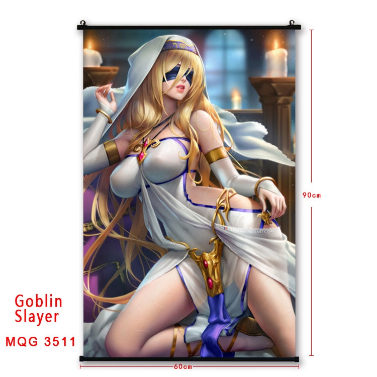 Goblin Slayer Anime plastic pole cloth painting Wall Scroll 60X90CM MQG3511