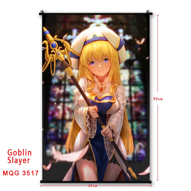 Goblin Slayer Anime plastic pole cloth painting Wall Scroll 60X90CM MQG3517