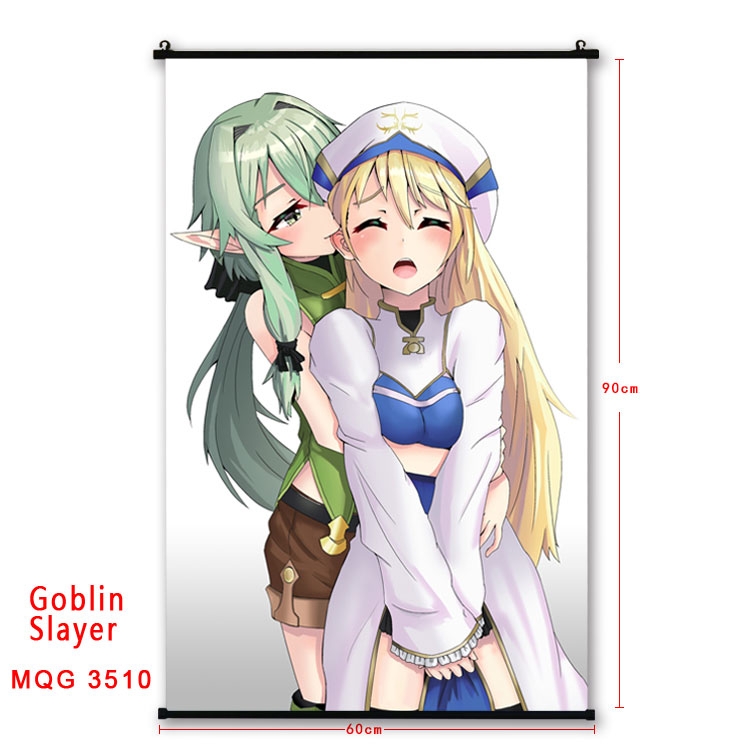 Goblin Slayer Anime plastic pole cloth painting Wall Scroll 60X90CM MQG3510