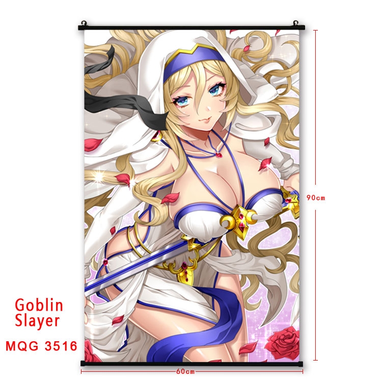 Goblin Slayer Anime plastic pole cloth painting Wall Scroll 60X90CM MQG3516